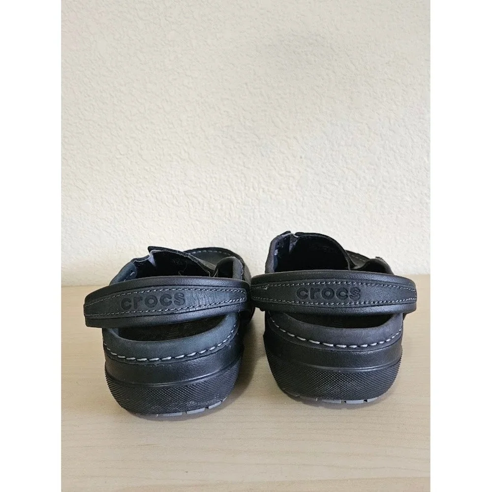 Crocs Mesa Herren Clogs Men Size 8 Black Slip On Comfort Shoes Travel Casual